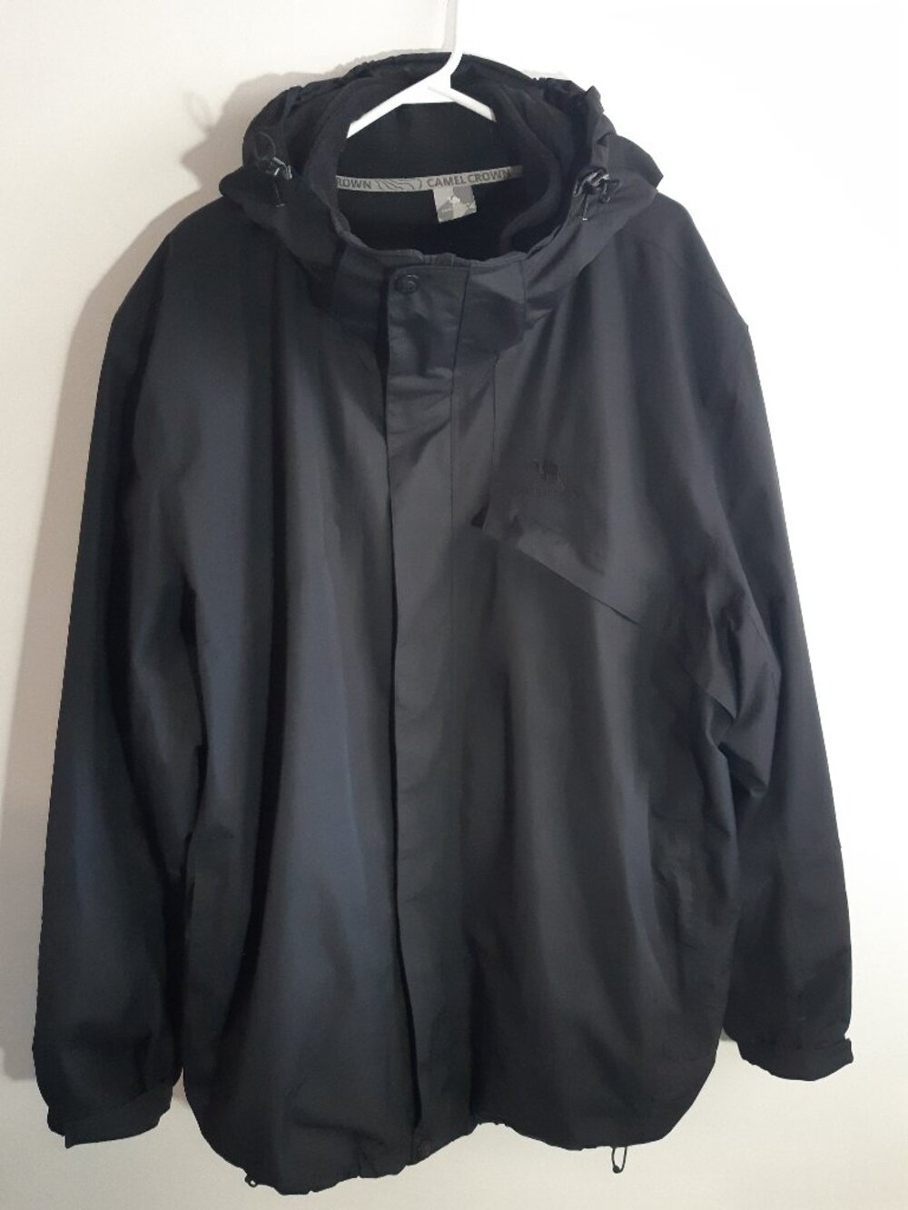 Camel Crown Black Warn Lined Hooded Outdoor Jacket Size XXXL - Like New